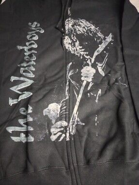 The Waterboys Black Graphic Zip-Up Hoodie Sweatshirt Size X-LARGE